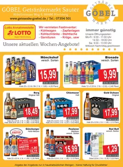 Getränke Göbel Katalog | Unsere besten Deals für Sie | 2026-06-29T00:00:00.000Z - 2026-07-11T00:00:00.000Z