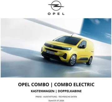 Opel Katalog | Combo cargo preisliste | 2026-07-03T00:00:00.000Z - 2027-07-03T00:00:00.000Z