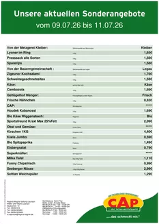 CAP Markt Katalog in Schwarzenbach an der Saale | Tolle Rabatte auf ausgewählte Produkte | 2026-07-09T00:00:00.000Z - 2026-07-11T00:00:00.000Z
