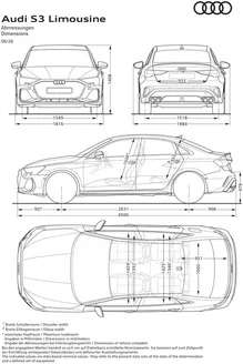 Audi Katalog in Ingolstadt | S3 PA2 Limousine Abmessungsskizzen v1 | 2026-01-01T00:00:00.000Z - 2026-12-31T00:00:00.000Z