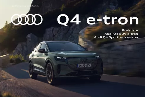 Audi Katalog | Preisliste q4 suv e tron q4 sportback e tron | 2026-01-01T00:00:00.000Z - 2026-12-31T00:00:00.000Z