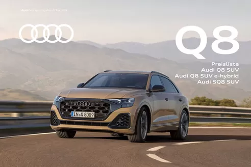Audi Katalog | Preisliste q8 suv q8 suv e hybrid sq8 suv | 2026-01-01T00:00:00.000Z - 2026-12-31T00:00:00.000Z