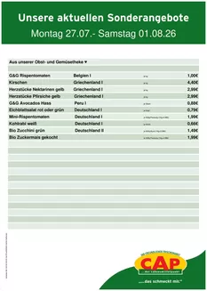 CAP Markt Katalog in Welzheim | Jetzt sparen mit unseren Deals | 2026-07-27T00:00:00.000Z - 2026-08-01T00:00:00.000Z