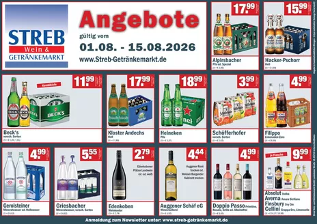 Streb Getränkemärkte Katalog in Stadtlengsfeld | Angebote | 2026-08-03T00:00:00.000Z - 2026-08-15T00:00:00.000Z