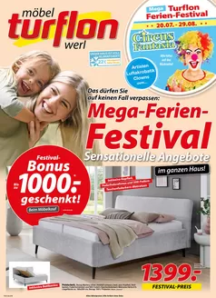 Möbel Turflon Katalog | Mega-Ferien - Festival | 2026-08-04T00:00:00.000Z - 2026-08-08T00:00:00.000Z