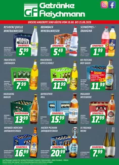 Getränke Fleischmann Katalog | UNSERE ANGEBOTE | 2026-08-10T00:00:00.000Z - 2026-08-15T00:00:00.000Z