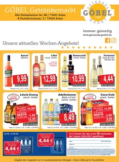 Getränke Göbel Katalog in Augsburg | Getränke Göbel flugblatt | 2026-08-03T00:00:00.000Z - 2026-08-29T00:00:00.000Z