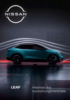 Nissan Prospekt in Glinde | Leaf preisliste | 2026-08-14T00:00:00.000Z - 2027-08-14T00:00:00.000Z