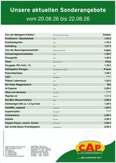 CAP Markt Prospekt in Visselhövede | Unsere besten Schnäppchen | 2026-08-20T00:00:00.000Z - 2026-08-22T00:00:00.000Z