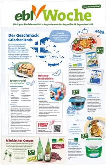 Ebl Naturkost Prospekt in Röthenbach an der Pegnitz | 100 % gute Bio-Lebensmittel | 2026-08-26T00:00:00.000Z - 2026-09-08T00:00:00.000Z