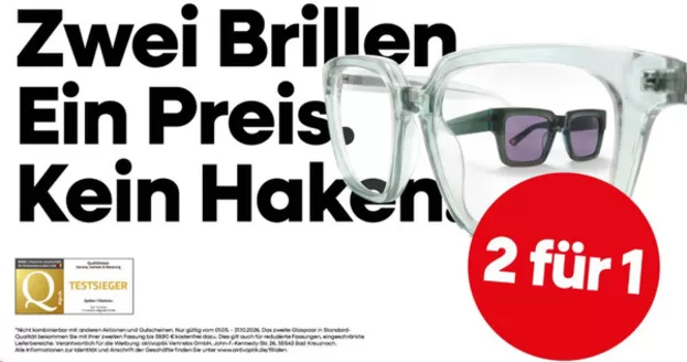 Aktiv Optik Katalog | Zwei Brillen Ein Preis . Kein Haken! | 2026-08-27T00:00:00.000Z - 2026-10-31T00:00:00.000Z
