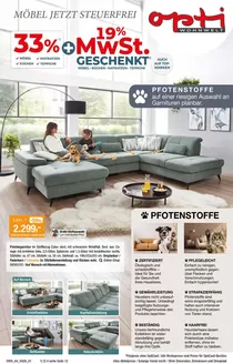 Opti Wohnwelt Katalog | Möbel jetzt Steuerfrei | 2026-08-28T00:00:00.000Z - 2026-09-19T00:00:00.000Z