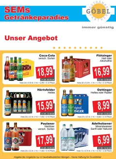 Getränke Göbel Katalog in Memmingen | Sonderangebote für Sie | 2026-08-31T00:00:00.000Z - 2026-09-12T00:00:00.000Z