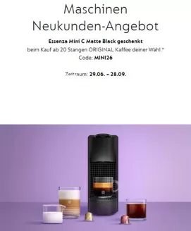 Nespresso Prospekt | Machinen Neukunden- Angebot | 2026-09-08T00:00:00.000Z - 2026-09-28T00:00:00.000Z