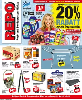Repo Markt Prospekt in | Top-Deals und Rabatte | 2026-09-14T00:00:00.000Z - 2026-09-19T00:00:00.000Z