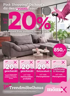 Mömax Prospekt in Aachen | bis zu -20 mit deinem Pink Shopping Bonus sparen | 2026-09-14T00:00:00.000Z - 2026-09-20T00:00:00.000Z