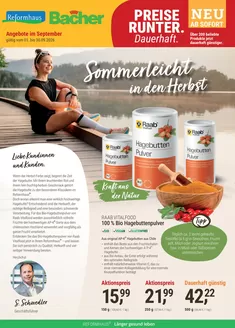 Reformhaus Bacher Katalog | Sommerleicht in den Herbst | 2026-09-14T00:00:00.000Z - 2026-09-30T00:00:00.000Z