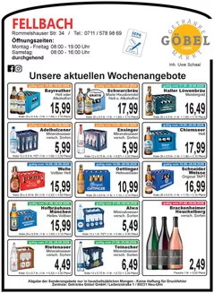 Getränke Göbel Prospekt in Meiningen | Angebote für Schnäppchenjäger | 2026-08-31T00:00:00.000Z - 2026-09-30T00:00:00.000Z