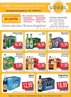Getränke Göbel Prospekt in Meiningen | Jetzt sparen mit unseren Deals | 2026-09-28T00:00:00.000Z - 2026-10-31T00:00:00.000Z