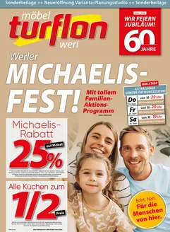 Möbel Turflon Prospekt in Baesweiler | Michawlis-Fest! | 2026-09-25T00:00:00.000Z - 2026-09-26T00:00:00.000Z