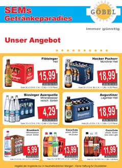 Getränke Göbel Katalog | Top-Deals für alle Kunden | 2026-09-28T00:00:00.000Z - 2026-10-10T00:00:00.000Z