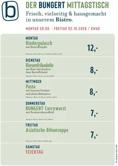 BUNGERT Prospekt in Goslar | BUNGERT Mittagstisch KW40 2026 | 2026-09-28T00:00:00.000Z - 2026-10-02T00:00:00.000Z