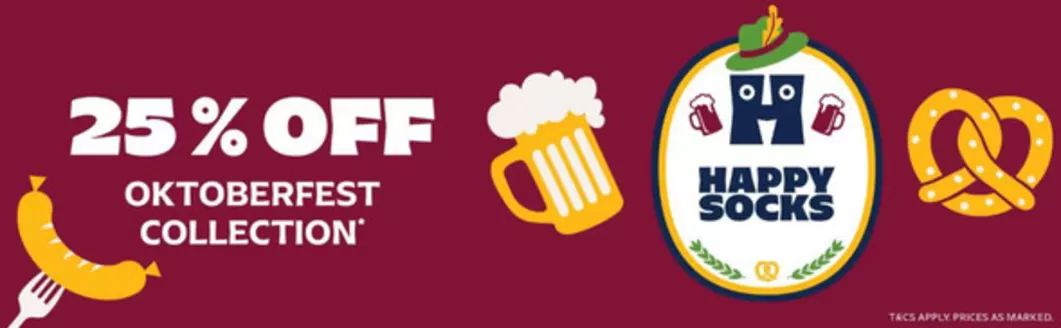 Happy Socks Prospekt in Witten | 25% Off Oktoberfest Collecton ! | 2026-09-28T00:00:00.000Z - 2026-10-31T00:00:00.000Z