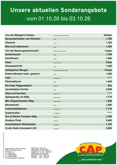 CAP Markt Prospekt in Betzigau | Jetzt sparen mit unseren Deals | 2026-10-01T00:00:00.000Z - 2026-10-03T00:00:00.000Z