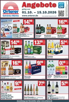 Orterer Getränkemarkt Katalog in Heubach | Angebote ** | 2026-10-01T00:00:00.000Z - 2026-10-15T00:00:00.000Z
