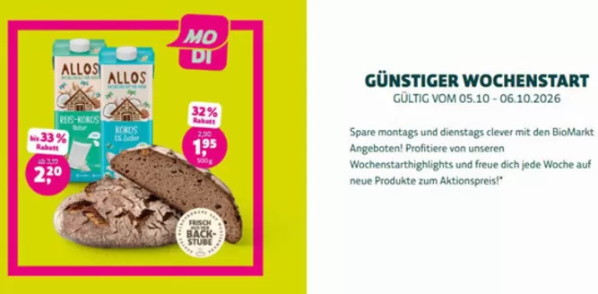 BioMarkt Katalog in Heubach | Gunstiger Wochenstart!!! | 2026-10-05T00:00:00.000Z - 2026-10-06T00:00:00.000Z