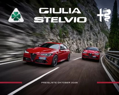 Alfa Romeo Prospekt in Tornesch | Giulia Stelvio Quadrifoglio Preisliste | 2026-10-06T00:00:00.000Z - 2027-10-06T00:00:00.000Z