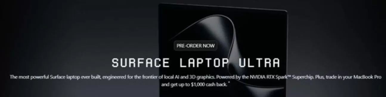 Microsoft Katalog | Surface Laptop Ultra | 2026-10-08T00:00:00.000Z - 2026-10-26T00:00:00.000Z