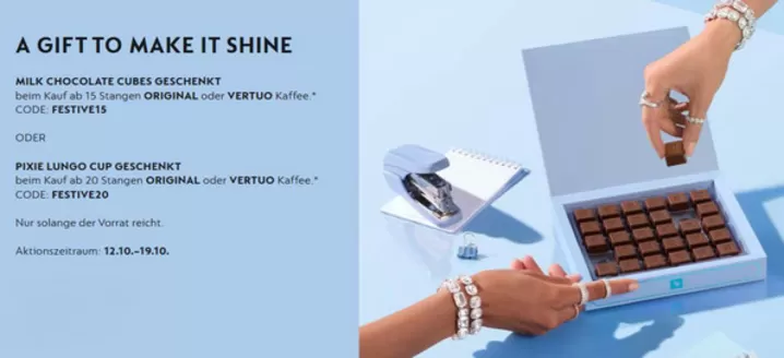 Nespresso Prospekt in Laufach | A Giftto Make It Shine | 2026-10-12T00:00:00.000Z - 2026-10-19T00:00:00.000Z