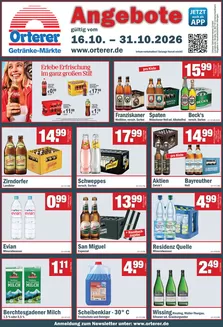Orterer Getränkemarkt Prospekt in Schlettau | Angebote-- | 2026-10-16T00:00:00.000Z - 2026-10-31T00:00:00.000Z