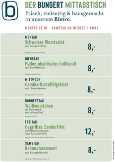 BUNGERT Katalog | BUNGERT Mittagstisch KW43 2026 | 2026-10-19T00:00:00.000Z - 2026-10-24T00:00:00.000Z
