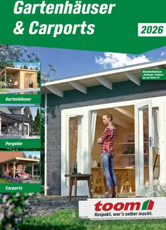 toom Baumarkt Katalog | Gartenhäuser Carports 2026 | 2026-01-01T00:00:00.000Z - 2026-12-31T00:00:00.000Z