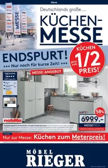 Möbel Rieger Prospekt in Esslingen am Neckar | Möbel Rieger KW43 Endspurt Küche | 2026-10-22T00:00:00.000Z - 2026-10-25T00:00:00.000Z