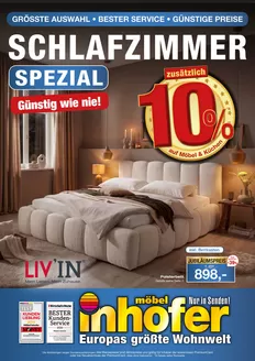 Möbel Inhofer Katalog in Hemer | SCHLAFZIMMER SPEZIAL | 2026-10-29T00:00:00.000Z - 2026-11-07T00:00:00.000Z