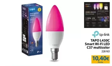 Tp-Link - L430C Smart Wi-Fi LED C37 multicolor