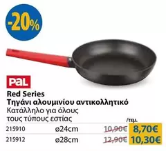 Red - Τηγάνι αλουμινίου αντικολλητικό