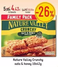Family - Nature Valley Crunchy Oats & Honey 10x42g
