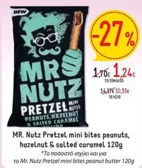 New - Pretzel mini bites peanuts, hazelnut & salted caramel