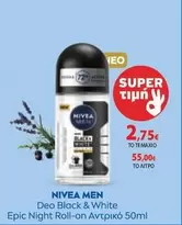 Black - Deo  & White Epic Night Roll-on Αντρικό