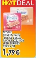 Red - FITNESS BARS -DELICE ΣΟΚΟΛ. ΓΑΛΑΚΤ.6X22.5GR -RED BERRIES 6X23,5 GR