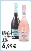 Rose - BRILLA PROSECCO 11% 750 ML -DOC -ROSE