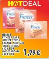 Red - FITNESS BARS -DELICE ΣΟΚΟΛ. ΓΑΛΑΚΤ. 6X22.5GR -RED BERRIES 6X23,5 GR -ΜΕ ΣΟΚΟΛΑΤΑ 6X23,5 GR