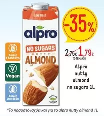 nutty almond no sugars 1L