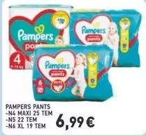 Pampers - PANTS -N4 MAXI 25 TEM -N5 22 TEM -N6 XL 19 TEM