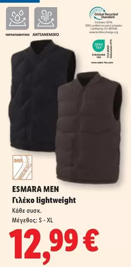 ESMARA MEN Γιλέκο lightweight