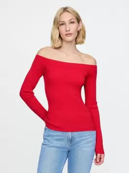 Off-Shoulder Πουλόβερ Τοπ